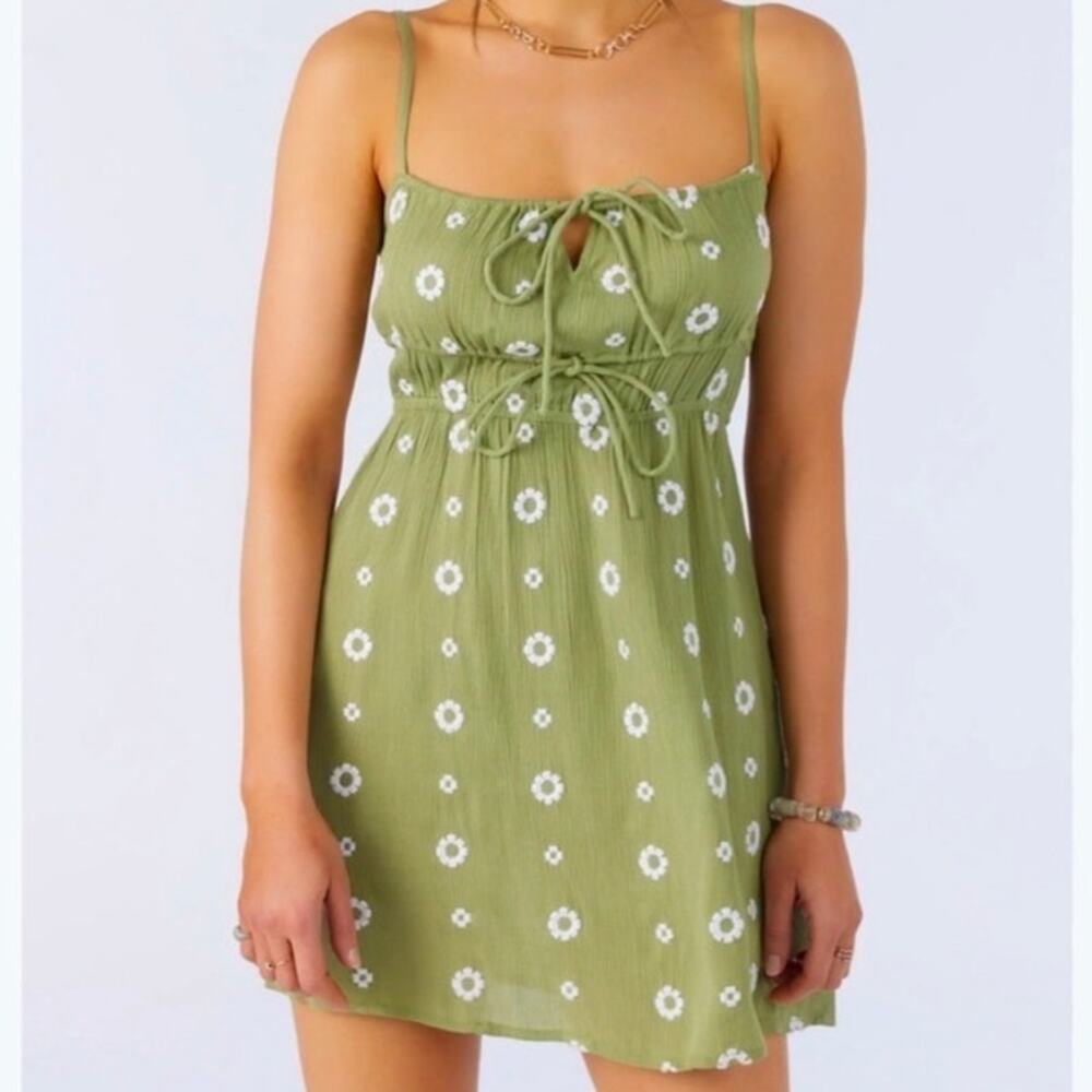 O'Neill Yazza green mini dress size M
